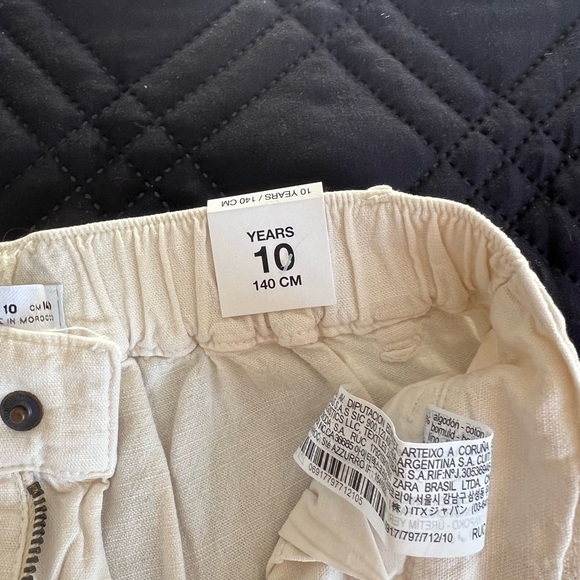BWT ZARA linen boys bottoms beige color - Picture 4 of 7